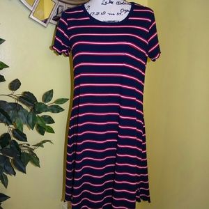 Mossimo Navy Red Stripped Dress